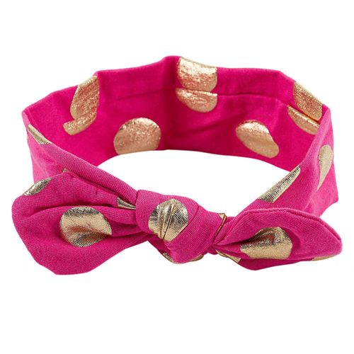 Baby Elastic Headbands with Hair Bows (Bowknot Hot Pink)