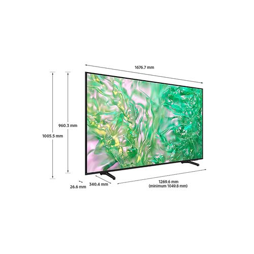 Samsung LED TV UA75DU8000UXKE Smart UHD 2024 - Black