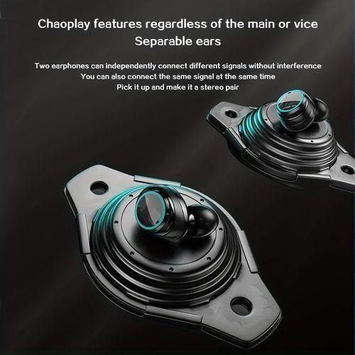 Wireless Headphone 9D Stereo Sports Earbuds LED Microphone