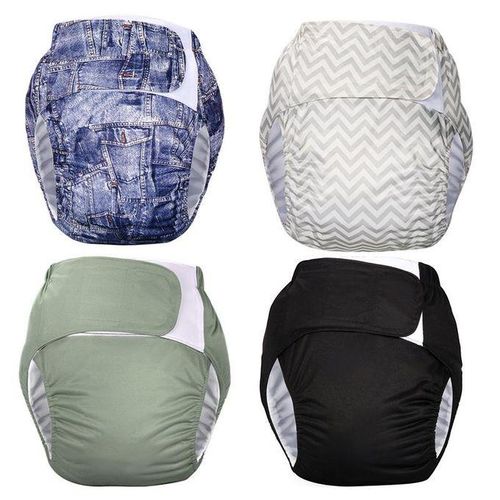 Cross-border adult Velcro cloth diapers for the elderly washable leak-proof diapers reusable incontinence diaper pocket 501 Velcro fleece lining NO5113