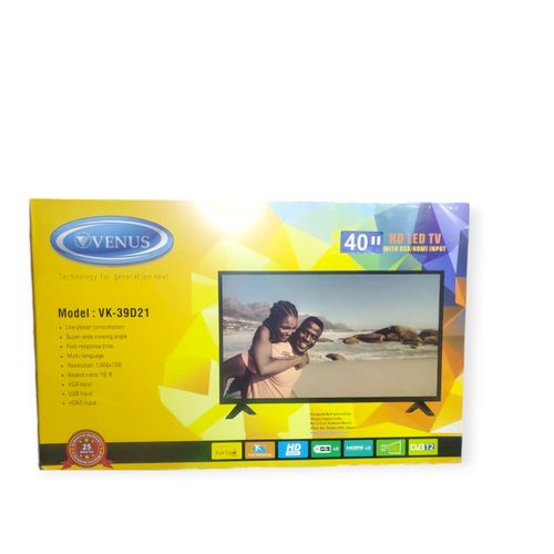 Digital Tv 40 Inch Full Hd Clear Picture Inbuilt Decoder - Black