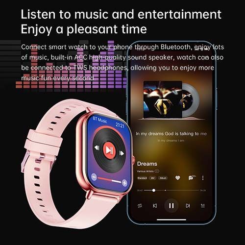 2.09 Smart Watch Full Touch Screen - Sports Pink Purple