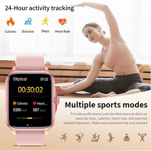 2.09 Smart Watch Full Touch Screen - Sports Pink Purple