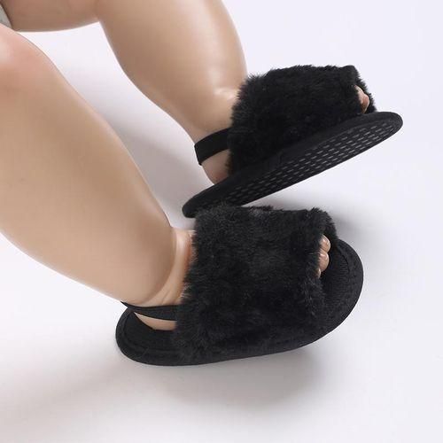 Girl Baby Plush Simple And Comfortable Soft Sole Walking Shoes
