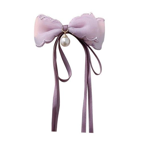 Bow Hair Clip Elegant Cute Long Ribbon Hair Pin For Women