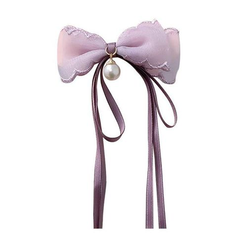 Bow Hair Clip Elegant Cute Long Ribbon Hair Pin For Women