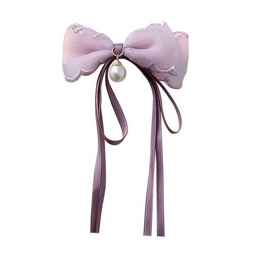 Bow Hair Clip Elegant Cute Long Ribbon Hair Pin For Women