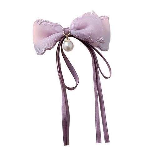 Bow Hair Clip Elegant Cute Long Ribbon Hair Pin For Women