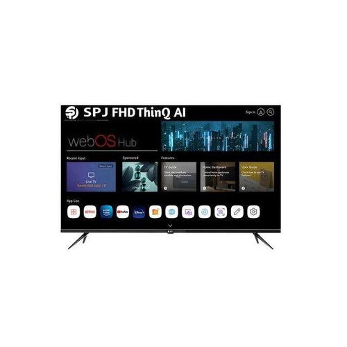 SPJ  42 Inch Smart Frameless FHD Ai ThinQ Webos Series LED TV - Black
