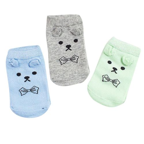 3 Pairs Infant Baby Socks Cotton Warm Breathable Elasticity Cute Cartoon Birthday Gift New,Male NO5116