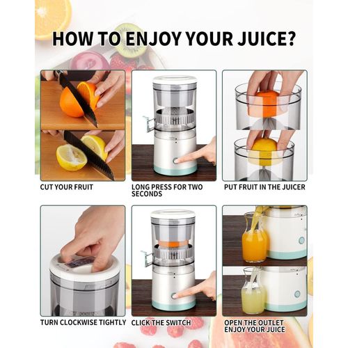 Wireless Portable Electric Juicer 45W Juice Separation USB Rechargeable Multifunctional Household Juice Machine Mini Juicer Cup