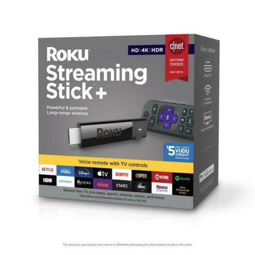 Roku Streaming Stick+ - HD/4K/HDR Streaming Device With  Voice Remote With TV Controls