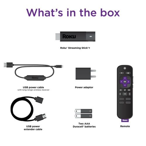Roku Streaming Stick+ - HD/4K/HDR Streaming Device With  Voice Remote With TV Controls