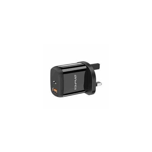 Awei PD81 22.5W Power Adapter Kit Fast Charging Charger Set PD20W  -Black