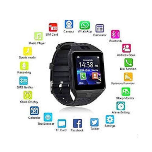 Smart Watch With Mini Buetooth Earpiece,SIM Card Slot  - Black