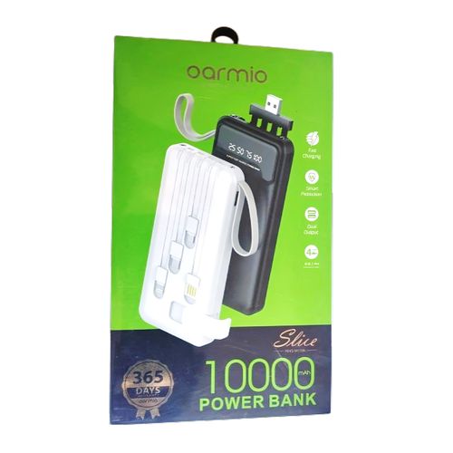 Power Bank 10,000 MAh 4 In 1 With Fast Charge, Smart Protection, Light Weight Power Bank In Black