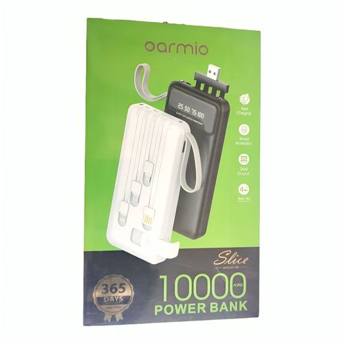 Power Bank 10,000 MAh 4 In 1 With Fast Charge, Smart Protection, Light Weight Power Bank In Black