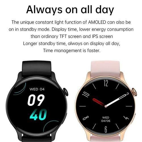 Smart Watch Bluetooth Call AMOLED Large Screen 466*466 Waterproof-HEF