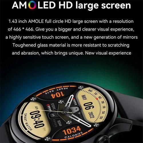 Smart Watch Bluetooth Call AMOLED Large Screen 466*466 Waterproof-HEF