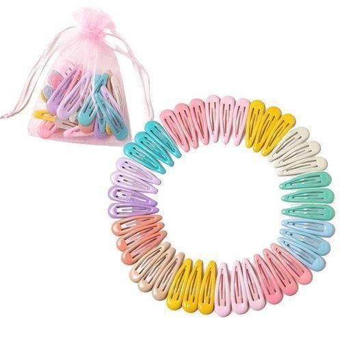 40 Pcs Kids Hair Clips Baby Girls Candy Color Hair Pins