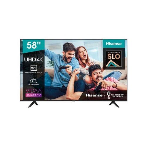 Hisense 58 Inches 4K UHD Smart TV, One Touch Access Remote, Netflix, YouTube Videos, Inbuilt Free To Air Local Channels - Black