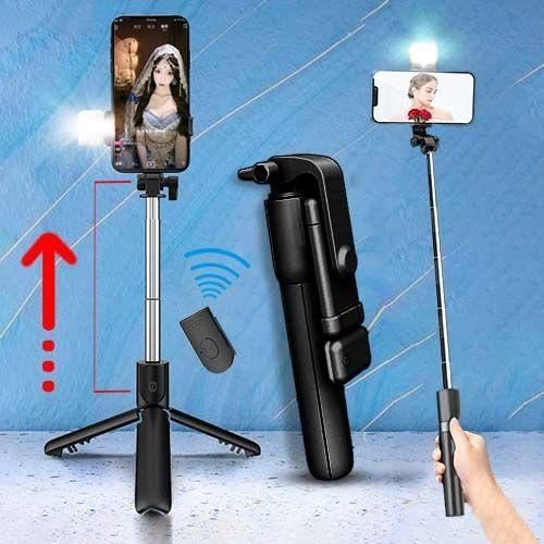 Portable Selfie Stick 4+1selfie Light Retractable Phonestand