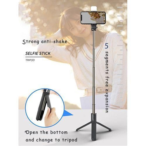 Portable Selfie Stick 4+1selfie Light Retractable Phonestand