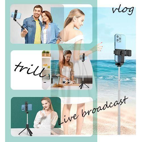 Portable Selfie Stick 4+1selfie Light Retractable Phonestand