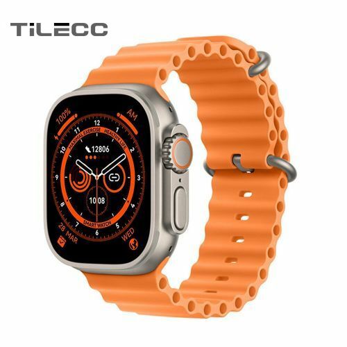 TiLECC Smart Watch Ultra 8 Door Access Unlock Smartwatch - Orange
