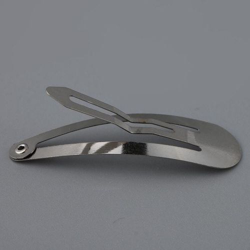 100pcs/lot Kids Silver Metal Snap Prong Hair Clip For Hair Bow DIY