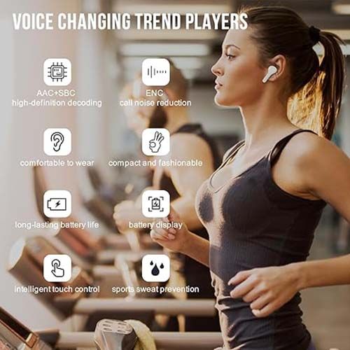Digital Display 5.3 Bluetooth Headset Fashion Transparent Shell