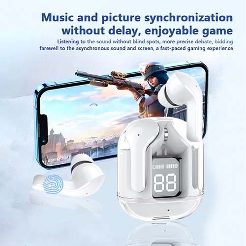 Digital Display 5.3 Bluetooth Headset Fashion Transparent Shell