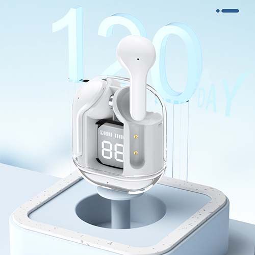 Digital Display 5.3 Bluetooth Headset Fashion Transparent Shell
