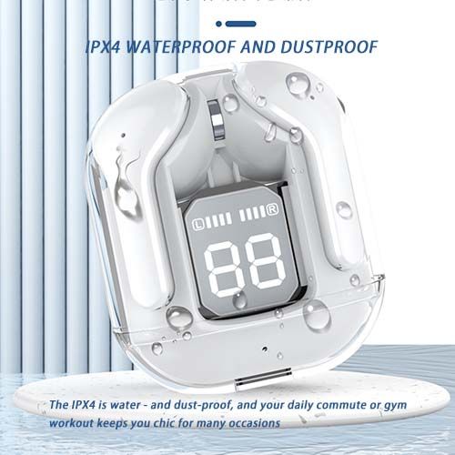Digital Display 5.3 Bluetooth Headset Fashion Transparent Shell