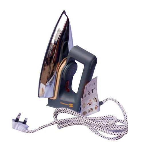 Saachi Modern Dry Iron With Aluminium Plate-Silver