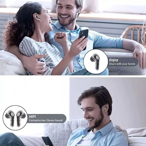 A2PRO  T W S Wireless Bluetooth Earphone Headphone Sport Touch Mini Earbuds Stereo Bass Headset-Beige