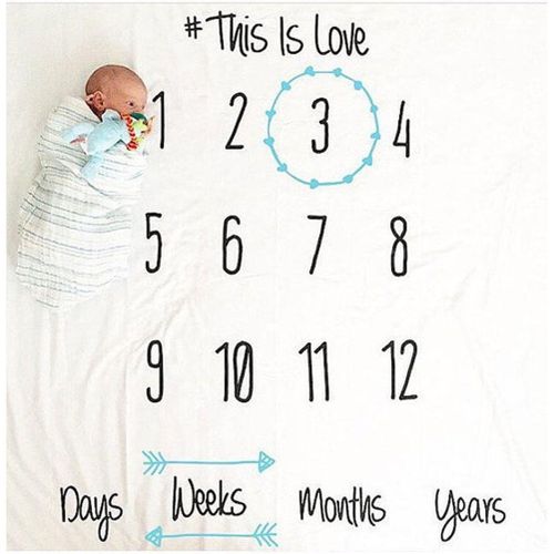 Cute Baby Blankets Swaddle Wrap Newborn Towels Numbers Printed Soft DIY Kids Photography Props New,A NO5116