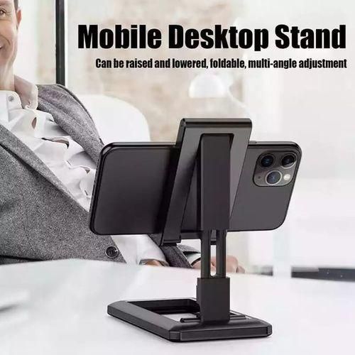 Foldable Mobile Phone Holder And Tablet Stand-Black