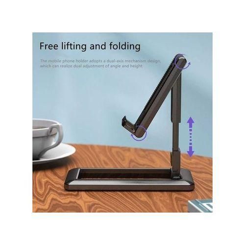 Foldable Mobile Phone Holder And Tablet Stand-Black