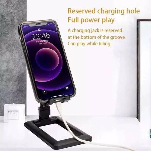 Foldable Mobile Phone Holder And Tablet Stand-Black