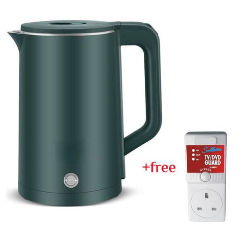 Pearlight Electric Kettle 2 Liters Plus A Free TV Guard - Green