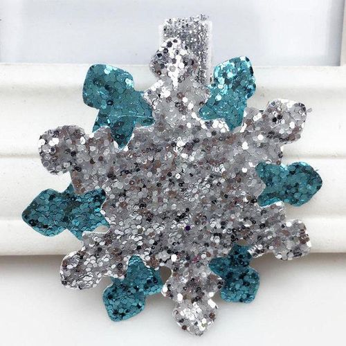 1Pc Sequins Snowflake Hair Clip Barrettes Hairpin Kids Girl