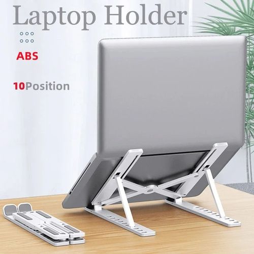 Foldable Portable Laptop Stand With Mobile Phone Stand 3 In 1 White