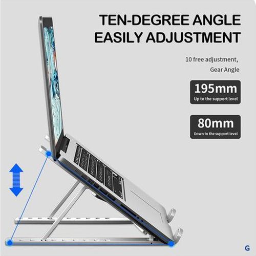 Foldable Portable Laptop Stand With Mobile Phone Stand 3 In 1 White