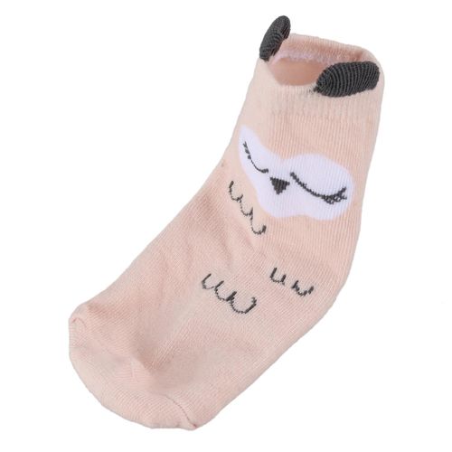 Baby Cotton Cartoon Pattern Anti-Slip Socks Pink Sgood0-2 years
