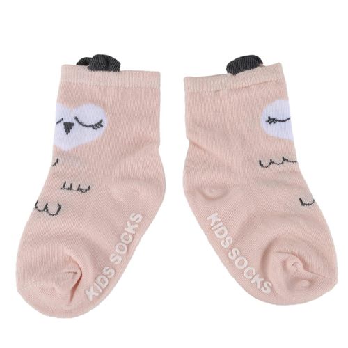 Baby Cotton Cartoon Pattern Anti-Slip Socks Pink Sgood0-2 years