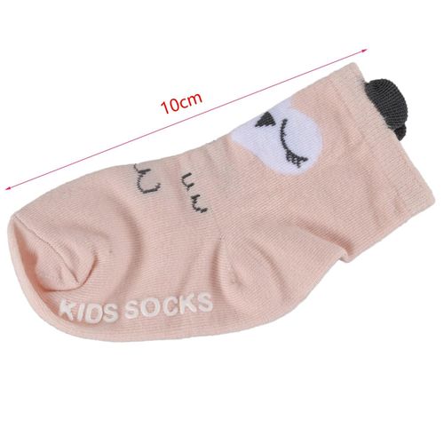 Baby Cotton Cartoon Pattern Anti-Slip Socks Pink Sgood0-2 years