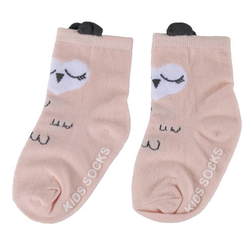Baby Cotton Cartoon Pattern Anti-Slip Socks Pink Sgood0-2 years