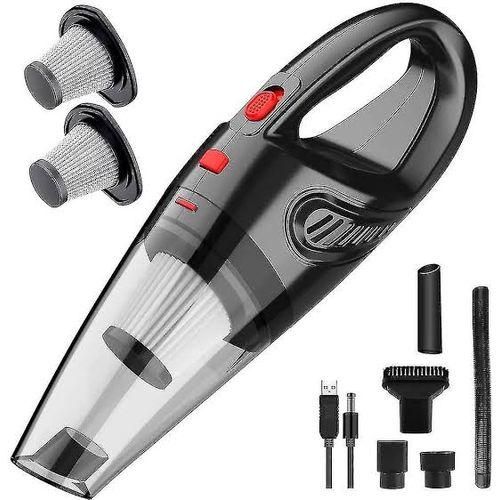 Portable Auto Home Car Vacuum Cleaner Dust Busters Hand Vacuum Cordless Rechargeable Low Noise Wet And Dry Use -Black.