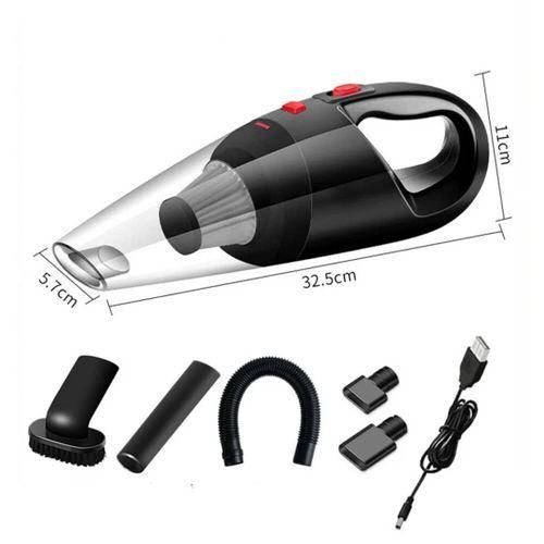 Portable Auto Home Car Vacuum Cleaner Dust Busters Hand Vacuum Cordless Rechargeable Low Noise Wet And Dry Use -Black.